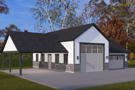 Exterior - Front Elevation 4 for Farmhouse House Plan #1060-322, 0 bath