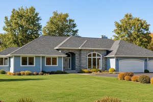 Ranch Exterior - Front Elevation Plan #91-102