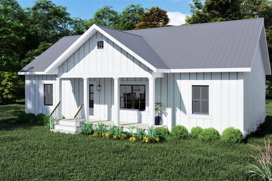Exterior - Front Elevation 3 for Cottage House Plan #44-246 - 3 bed, 2 bath