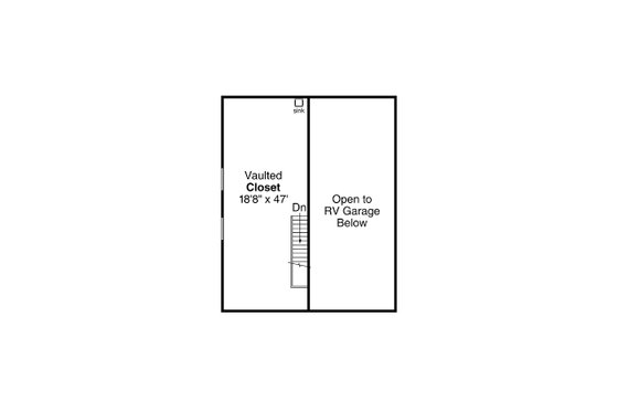 Floor Plan - Upper Floor for Ranch House Plan #124-793, 1 bath