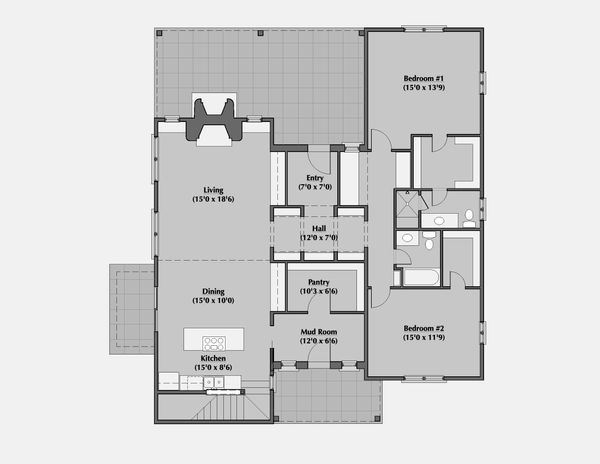 Modern Floor Plan - Main Floor Plan #531-5