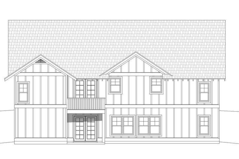 Architectural House Design - Exterior - Rear Elevation for Cottage House Plan #932-326 - 3 bed, 2.5 bath