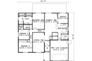 Adobe / Southwestern Style House Plan - 3 Beds 2 Baths 2020 Sq/Ft Plan #1-1401 