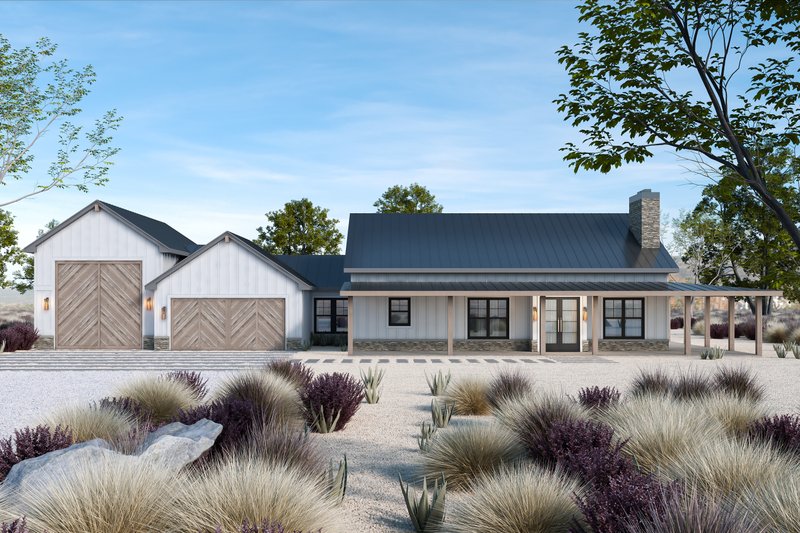 Home Plan - Barndominium Exterior - Front Elevation Plan #20-2556