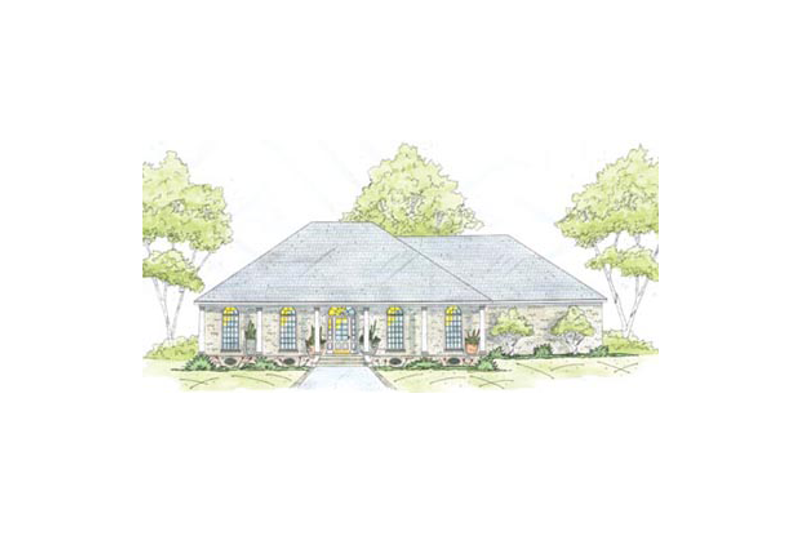 House Plan Design - Southern Exterior - Front Elevation Plan #36-445