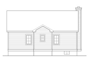 Exterior - Rear Elevation for Cottage House Plan #22-634 - 2 bed, 2 bath
