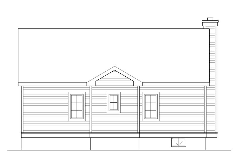 Dream House Plan - Exterior - Rear Elevation for Cottage House Plan #22-634 - 2 bed, 2 bath