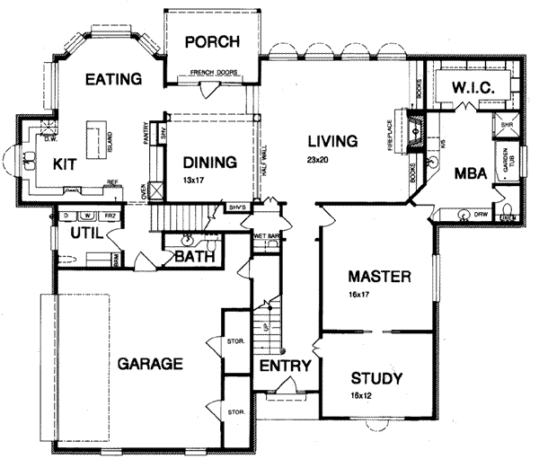 Traditional Floor Plan - Main Floor Plan #15-224