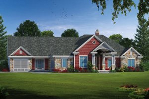 Ranch Exterior - Front Elevation Plan #20-2303
