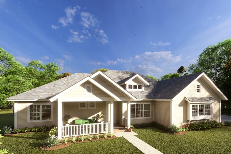House Blueprint - Cottage Exterior - Front Elevation Plan #513-2212