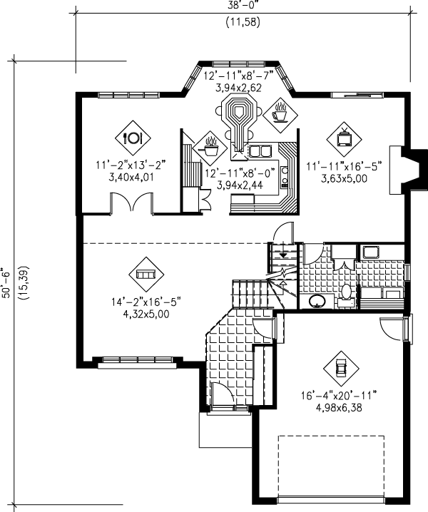 Traditional Floor Plan - Main Floor Plan #25-2111