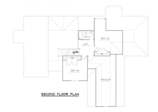 House Plan Design - European Floor Plan - Upper Floor Plan #1064-2