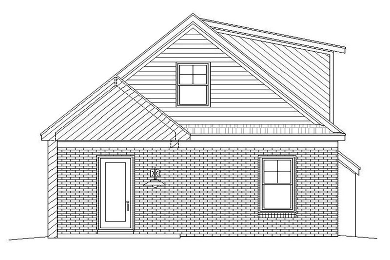 Architectural House Design - Exterior - Rear Elevation for Cottage House Plan #932-24 - 3 bed, 2 bath