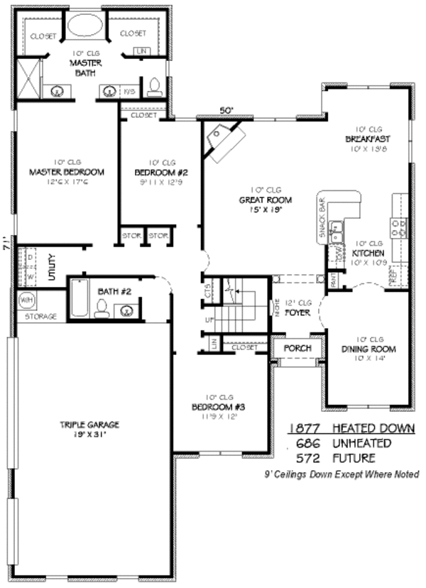 European Floor Plan - Main Floor Plan #424-296