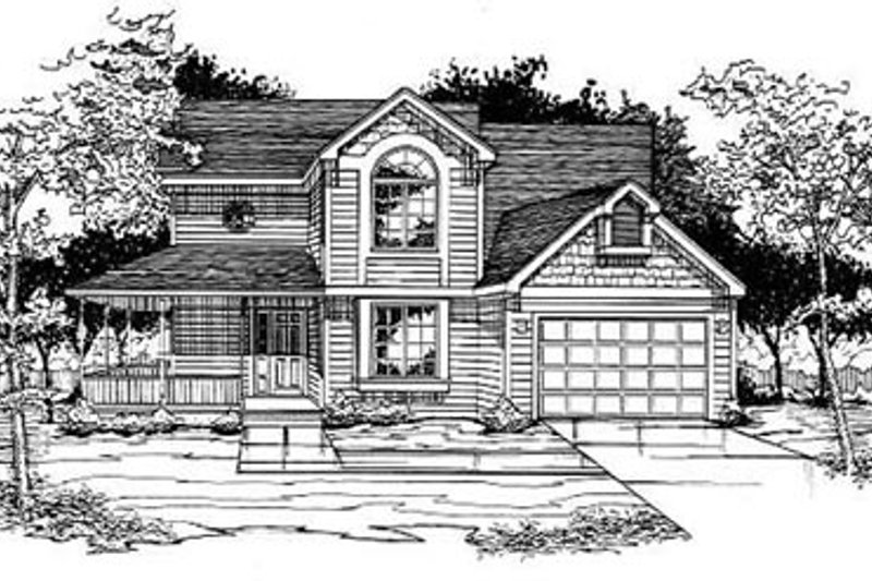 Architectural House Design - Traditional Exterior - Front Elevation Plan #50-229
