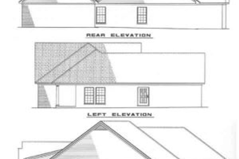 Dream House Plan - Exterior - Rear Elevation for Traditional House Plan #17-198 - 3 bed, 2 bath