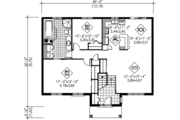 Traditional Style House Plan - 2 Beds 1 Baths 1166 Sq/Ft Plan #25-4099 