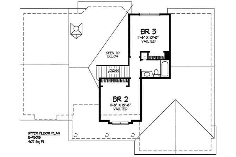 Dream House Plan - Floor Plan - Upper Floor for Country House Plan #50-198 - 3 bed, 2.5 bath
