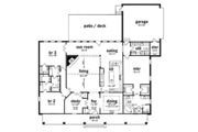 European Style House Plan - 3 Beds 2 Baths 2838 Sq/Ft Plan #36-223 