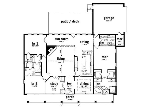 Home Plan - European Floor Plan - Main Floor Plan #36-223
