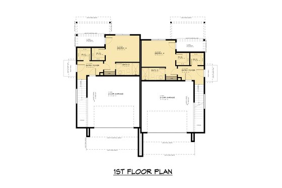 Floor Plan - Lower Floor for Contemporary House Plan #1066-238 - 8 bed, 6.5 bath