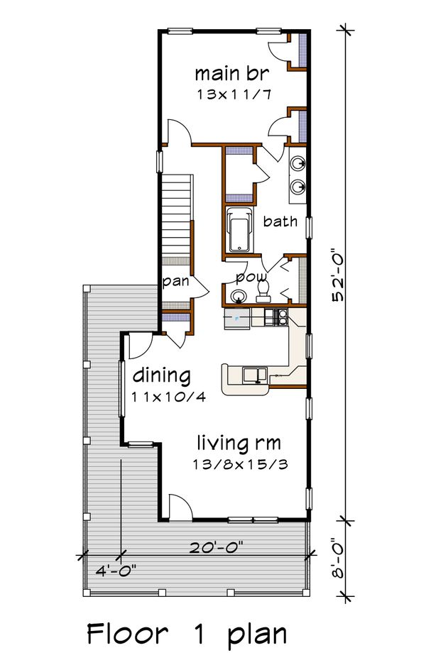Architectural House Design - Country Floor Plan - Main Floor Plan #79-270