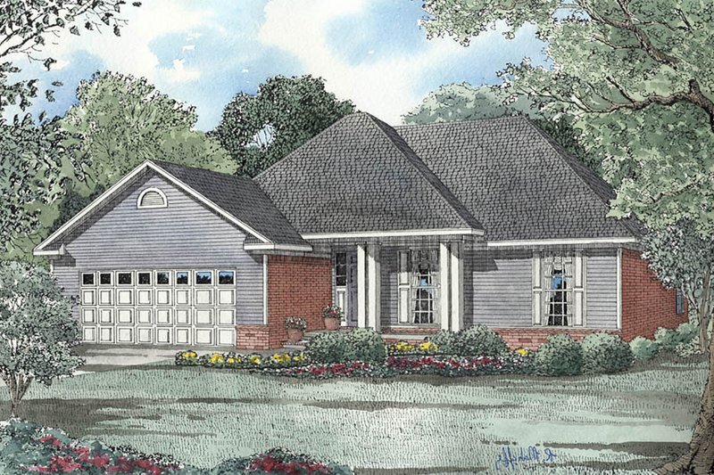 Architectural House Design - Country Exterior - Front Elevation Plan #17-2709