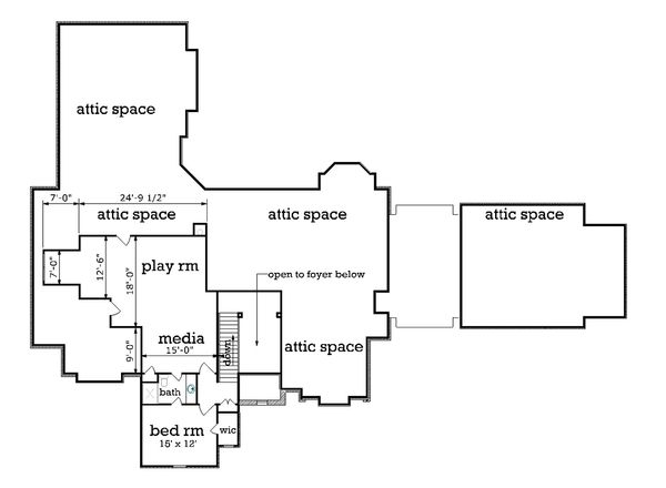 European Floor Plan - Upper Floor Plan #45-379