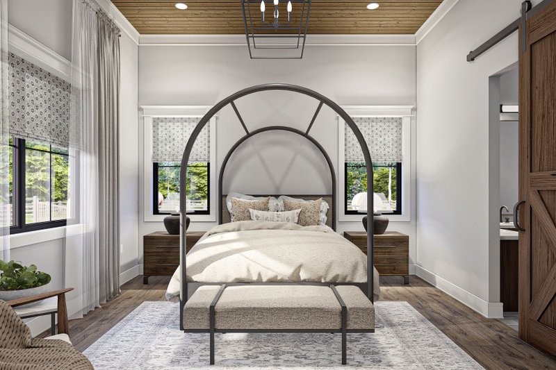Dream House Plan - Interior - Master Bedroom for Barndominium House Plan #455-552 - 1 bed, 1.5 bath