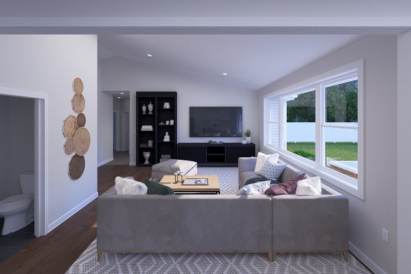 House Blueprint - Interior - Family Room 1 for Craftsman House Plan #1060-356 - 3 bed, 2.5 bath