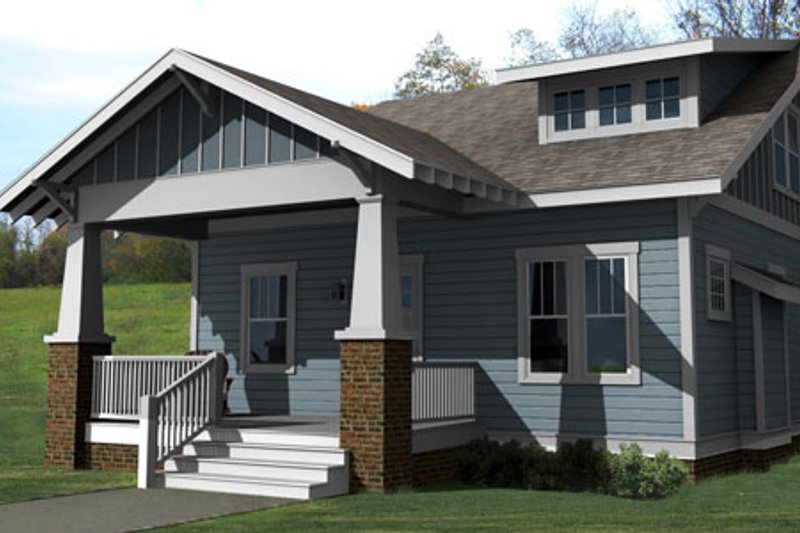 Dream House Plan - Exterior - Front Elevation 5 for Craftsman House Plan #461-10 - 3 bed, 2.5 bath