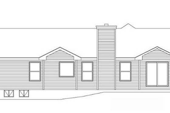 Exterior - Rear Elevation for Traditional House Plan #22-521 - 3 bed, 2.5 bath