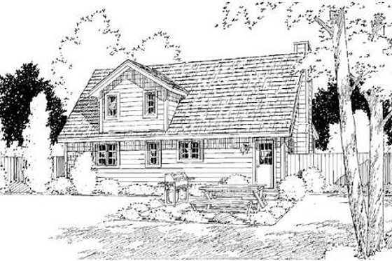 Exterior - Rear Elevation for Country House Plan #312-531 - 3 bed, 2 bath