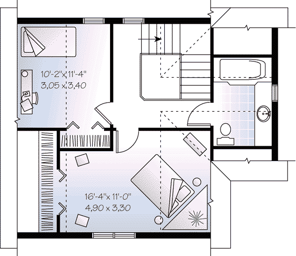 Architectural House Design - Country Floor Plan - Upper Floor Plan #23-226