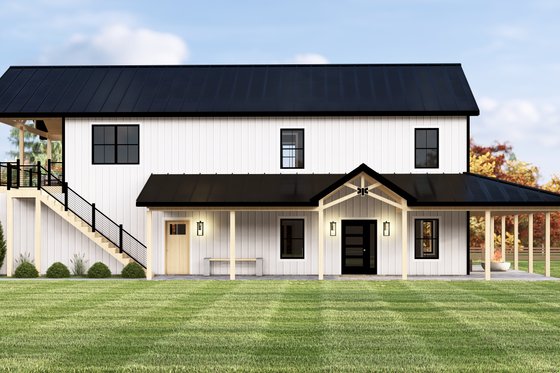 Exterior - Front Elevation 3 for Barndominium House Plan #1064-434 - 4 bed, 2 bath