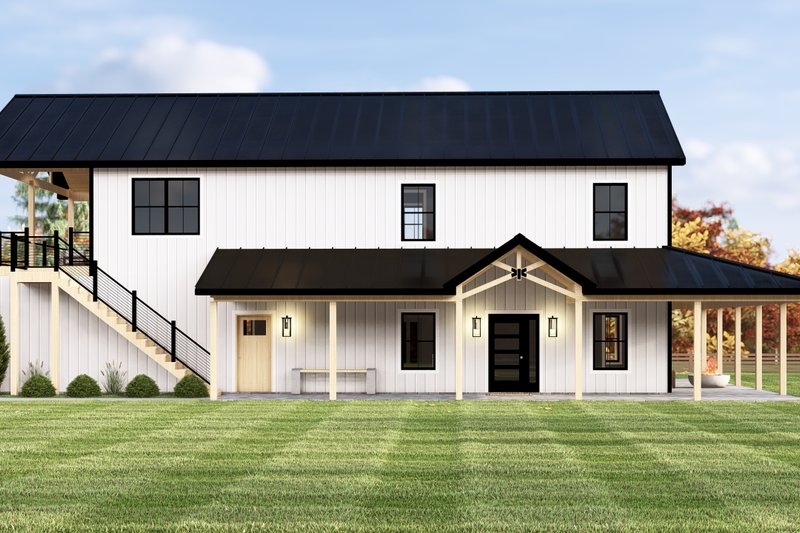 Architectural House Design - Exterior - Front Elevation 3 for Barndominium House Plan #1064-434 - 4 bed, 2 bath