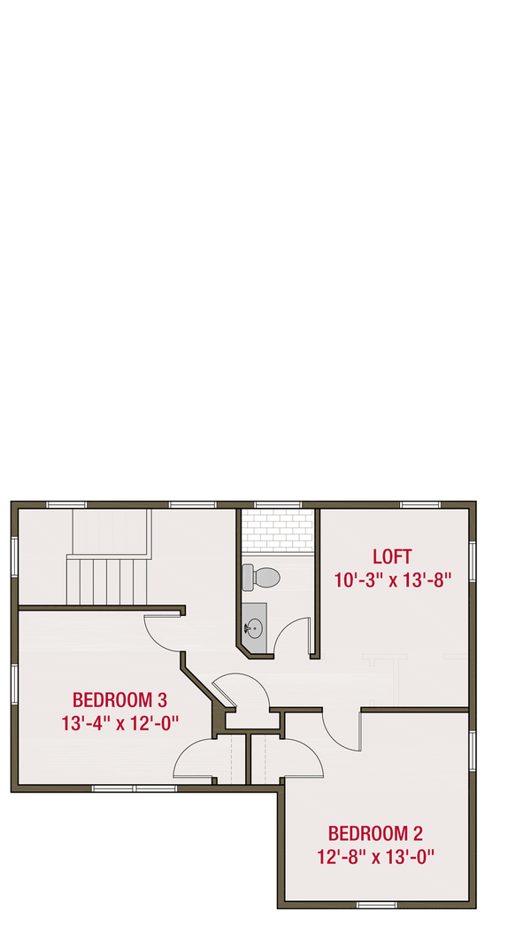 House Blueprint - Farmhouse Floor Plan - Upper Floor Plan #461-92