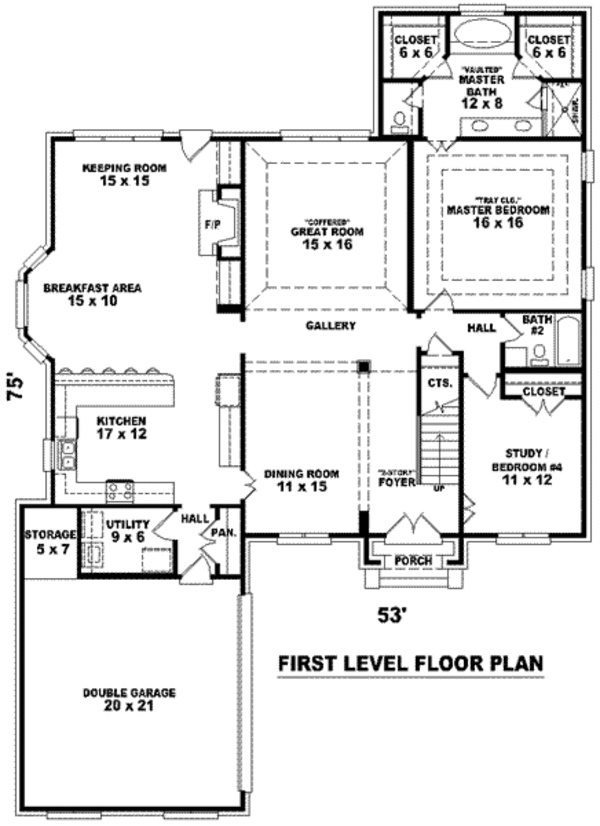 European Floor Plan - Main Floor Plan #81-1142