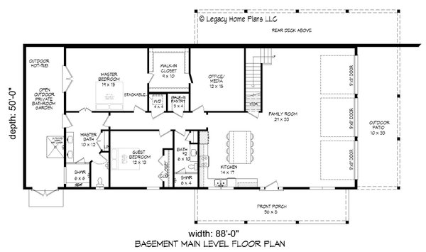 House Blueprint - Barndominium Floor Plan - Main Floor Plan #932-578
