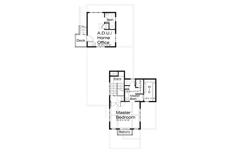 House Blueprint - Floor Plan - Upper Floor for Craftsman House Plan #434-8 - 4 bed, 3.5 bath
