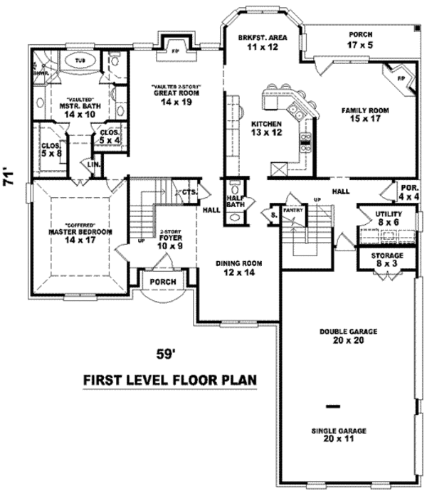 European Floor Plan - Main Floor Plan #81-1126