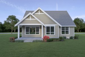 Exterior - Rear Elevation for Craftsman House Plan #1070-78 - 3 bed, 2.5 bath