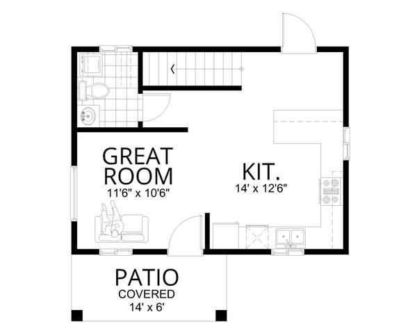 Farmhouse Floor Plan - Main Floor Plan #112-224