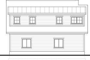 Exterior - Rear Elevation for Craftsman House Plan #1073-10 - 2 bed, 1 bath