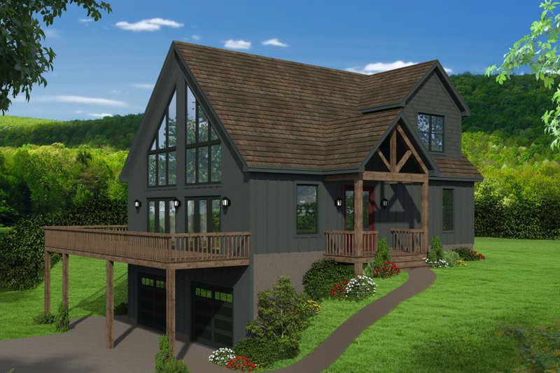 Architectural House Design - Country Exterior - Front Elevation Plan #932-204