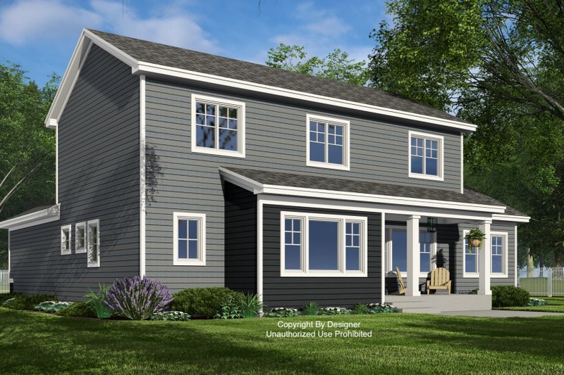 House Design - Exterior - Rear Elevation 1 for Craftsman House Plan #51-1373 - 4 bed, 3.5 bath