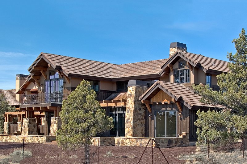Architectural House Design - Craftsman style home, rear elevation photo