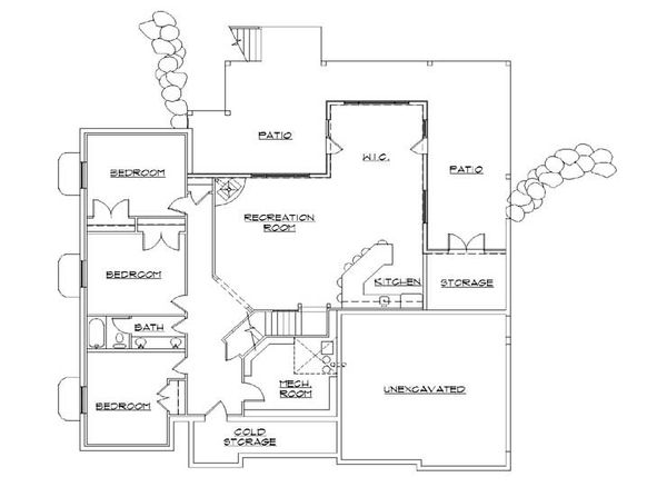 Dream House Plan - European Floor Plan - Lower Floor Plan #5-266