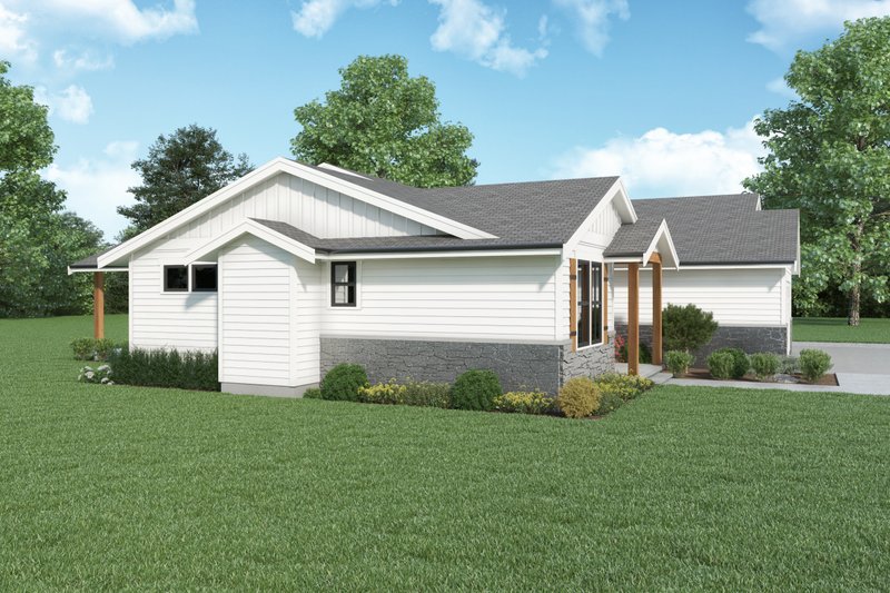 Dream House Plan - Exterior - Other Elevation for Ranch House Plan #1070-143 - 3 bed, 2 bath