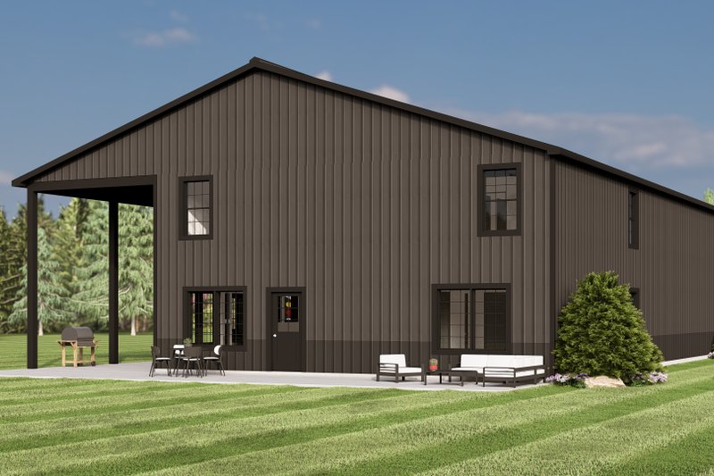 House Blueprint - Exterior - Other Elevation 1 for Barndominium House Plan #1064-424 - 4 bed, 2.5 bath